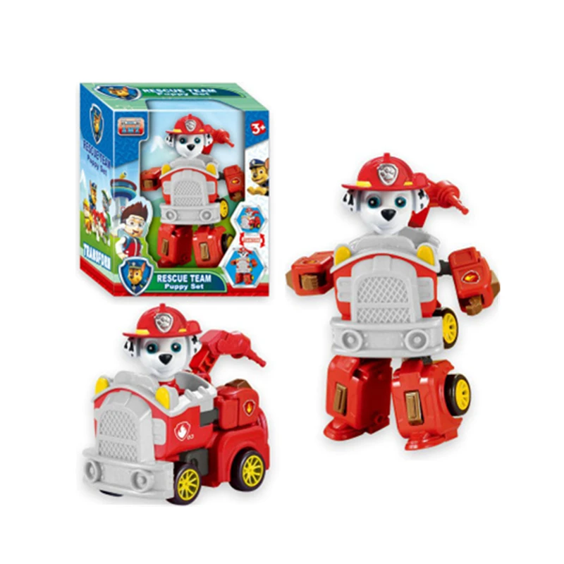 

Paw Patrol Toy Deformation Car Can deformed Chase Robot dog Ryder Action Figure Anime PVC Model Toy for Children Gift
