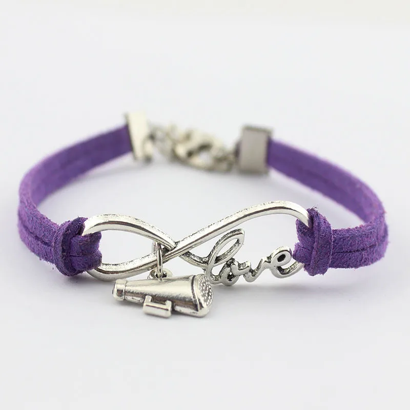 

Hand-woven Infinity Symbol Love Cheers Horn Charm Simple Style Bracelet Europe United States New Hot Jewelry Couple Holiday Gift