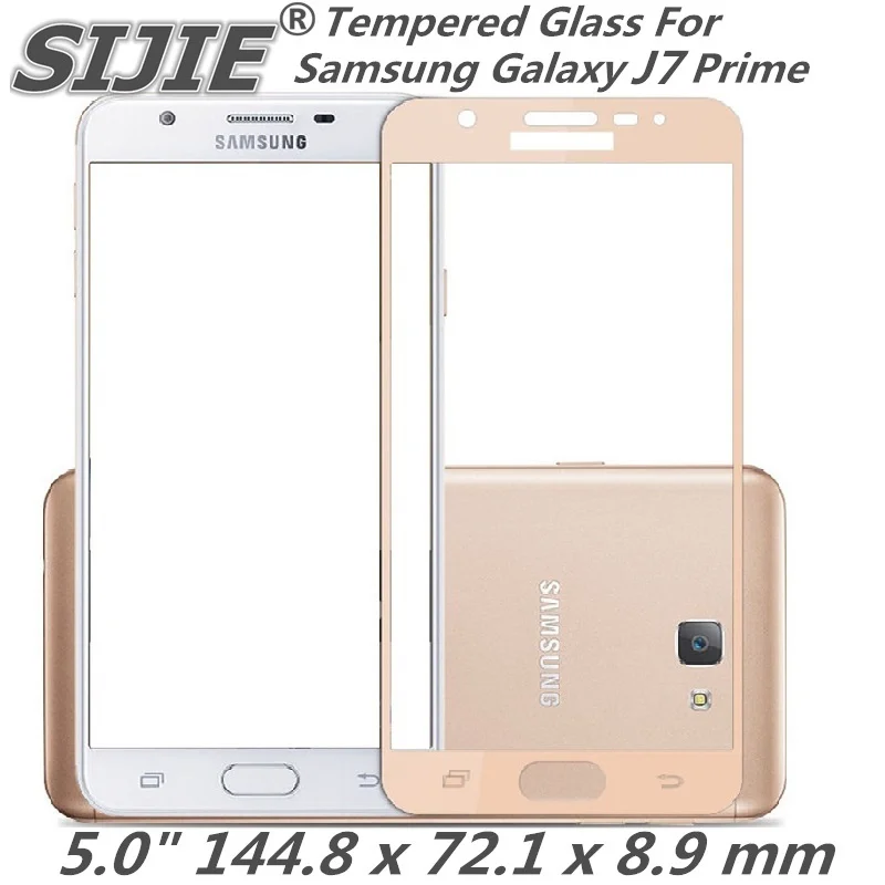 Закаленное Стекло для Samsung Galaxy J7 Prime G610 g610f g610m g610y Экран защитный Full Cover Black White Gold 5
