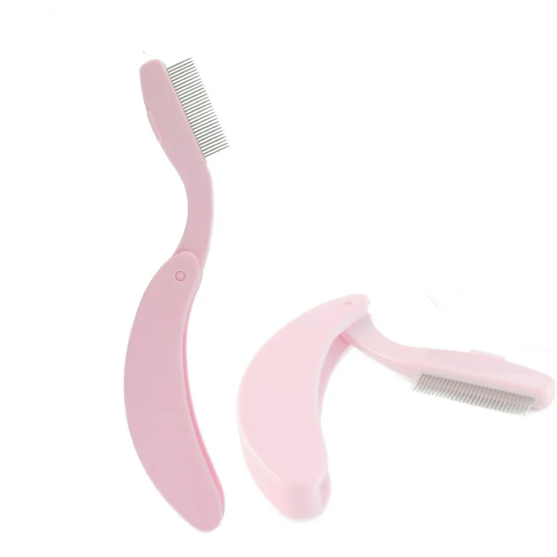 New Foldable Eyebrow Comb Eyelash Black Pink Handy Eyelashes Brush Beauty Makeup Tools | Красота и здоровье