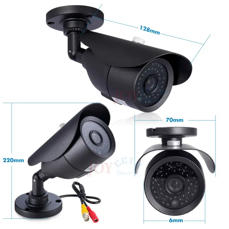 HD 8CH CCTV Системы 1080 P DVR 8 шт. 720 P 1500TVL ИК Открытый видеонаблюдения безопасности Камера Системы 8 канальный видеорегистратор комплект