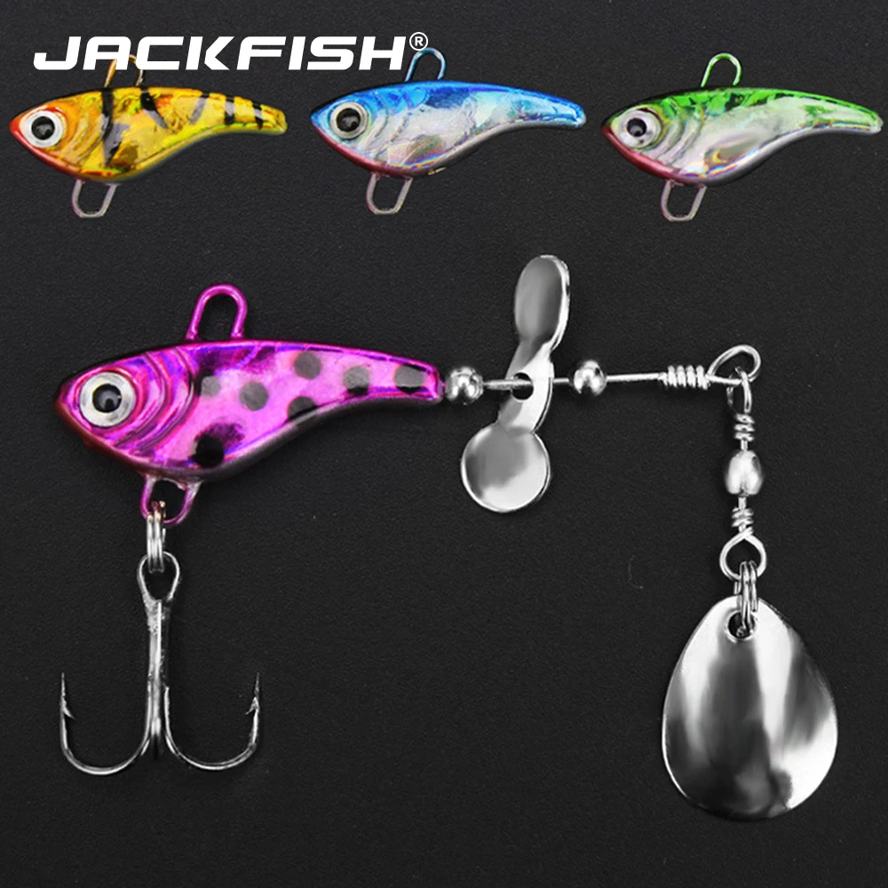 

JACKFISH 4pcs/set Metal Fishing Lure With Triple Hook 8.8cm/11G Hard Bait Fishing Tackle Crankbait Jig Swimbait artificial bait