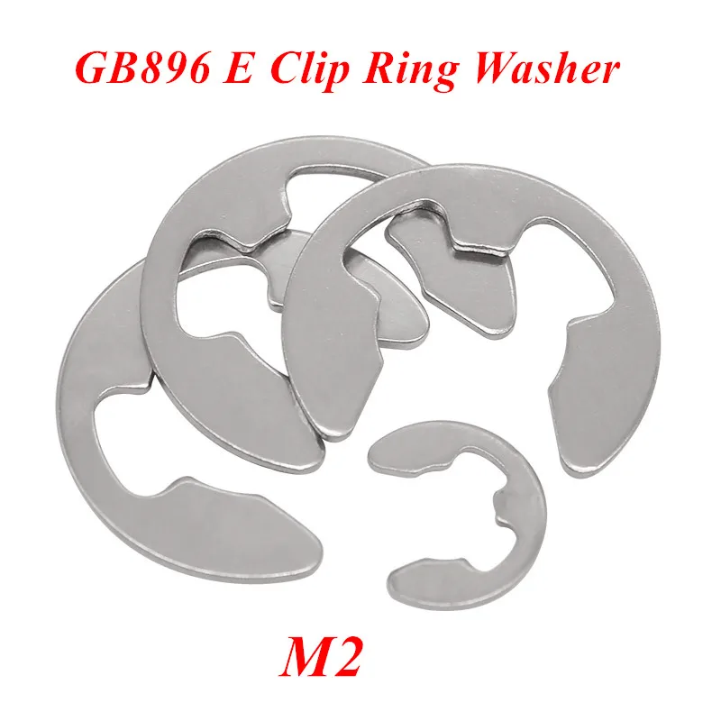 1000pcs GB896 M2 E Clip Washer Ring Washer 2mm Circlip retaining ring