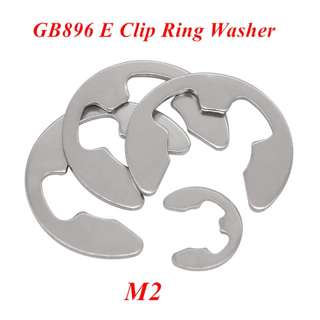 1000pcs GB896 M2 E Clip Washer Ring Washer 2mm Circlip retaining ring