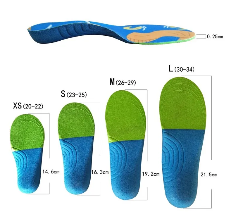 New Coming Health Feet Care Kids Orthotic Insoles Arch Support Shoes Sole for Children EVA Orthopedic Flat Foot Correction Cushion Pads (2)