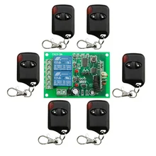 DC12V 10A 2CH 315 MHz/433 MHZ Transmisor Inalámbrico RF Interruptor de Control Remoto 6 * ojo de gato + 1 * receptor para Aparatos de Puerta de Puerta de Garaje