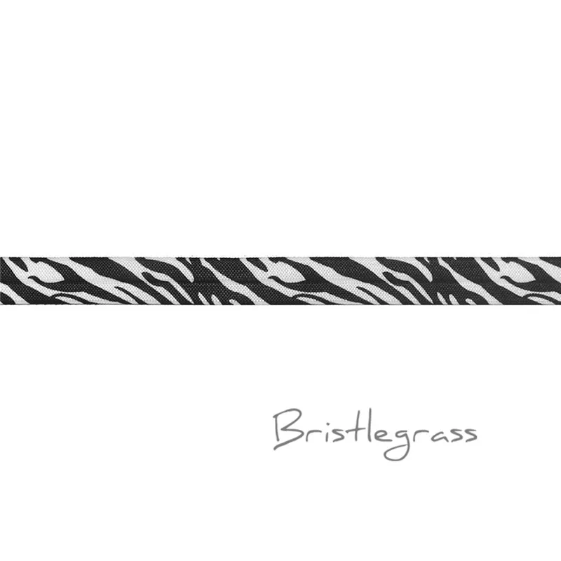 BRISTLEGRASS 100 ярд за рулоном 5/" 1,5 см зебра полоса с животным принтом враг складывающиеся эластичные Повязка На Голову Галстук планки DIY шитье