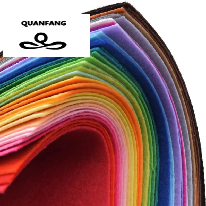 Нетканая ткань QUANFANG толщина 1 мм полиэфирный фетр для украшения дома набор шитья
