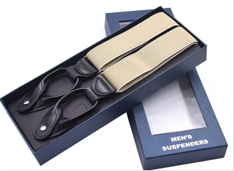 

Unisex 3.5 Monochrome Button 6 Clip Pants Adult Plus Long Litchi Button