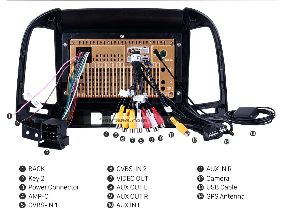 Sale Seicane 2Din Android 8.1 9" GPS Car Radio For HYUNDAI SANTA FE 2005 2006 2007 2008-2012 Touchscreen Multimedia Player Head Unit 21