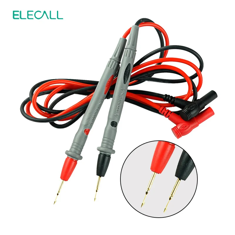 

A18-J Needle Silicone Wire gold-plate Tip Probe Test Leads Pin Universal Digital Multimeter Tester Lead Probe Wire Pen Cable