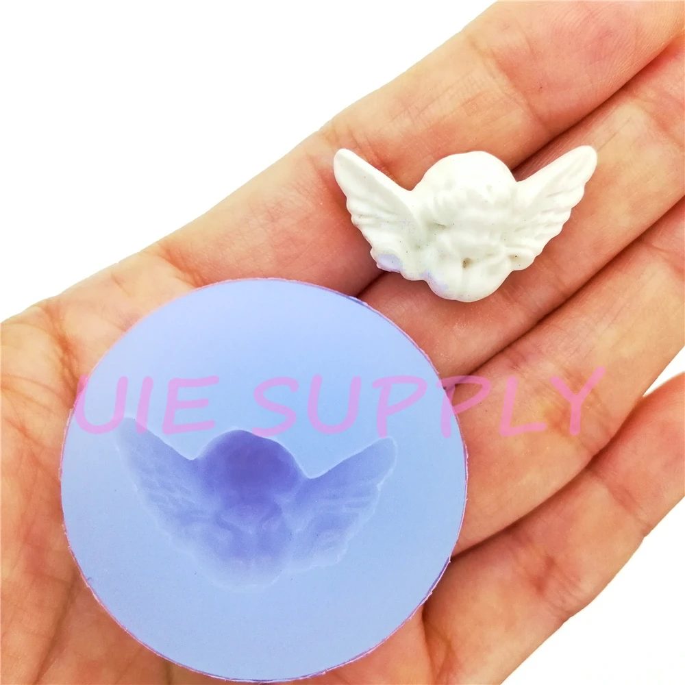 

RYL023U Angel Silicone Mold Fondant Cake Decorating Candy Chocolate Resin Art Jewelry Earrings Necklace Pendant 27.3mm x 15.7mm