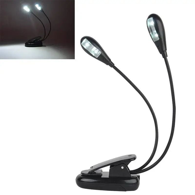 

Super Adjustable Goosenecks Clip on LED Lamp for Music Stand and Book Reading Light