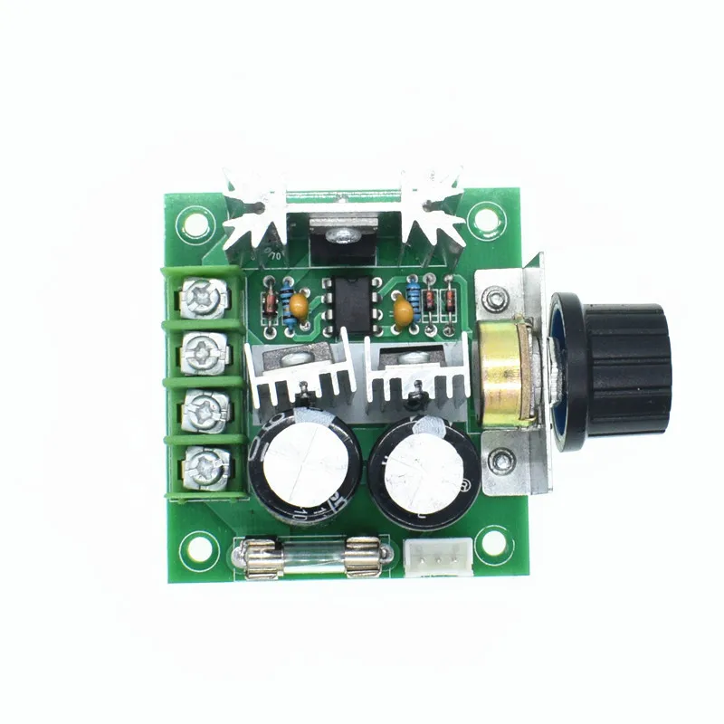 DC 12V 24V 30V 40 13 кГц режимы Auto, PWM двигатель постоянного тока Скорость регулятор управляющий переключатель регулятора скорости 10A с алюминиевой крышкой, 50В 1000 мкФ