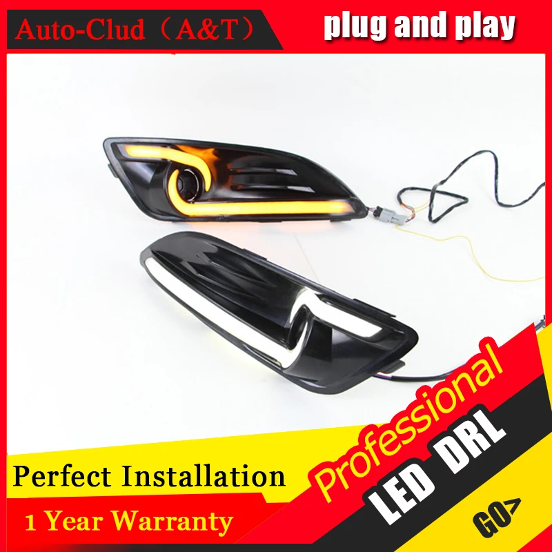 

Auto Clud car styling For Ford Fiesta LED DRL For Fiesta led fog lamps daytime running light High brightness guide LED DRL