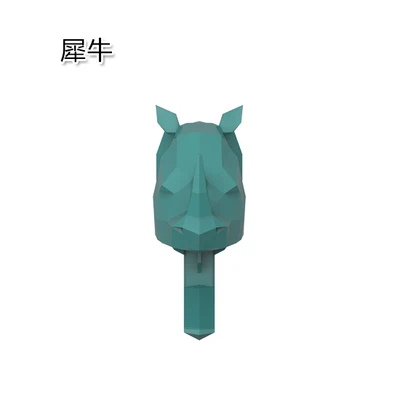 Rhinoceros Трехмерная голова животного украшение стены крюк Пробивка Гостиная Спальня дверь задний ключ пальто крюк mx01141410 - Цвет: Rhinoceros