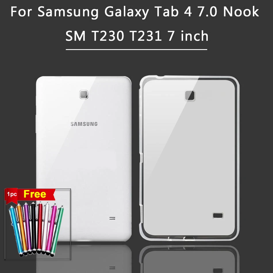 

GUKEEDIANZI Matte Transparent Scrub Tablet Case For Samsung Galaxy Tab 4 Nook SM T230 T231 7 Inch Soft Silicone Simple Cover