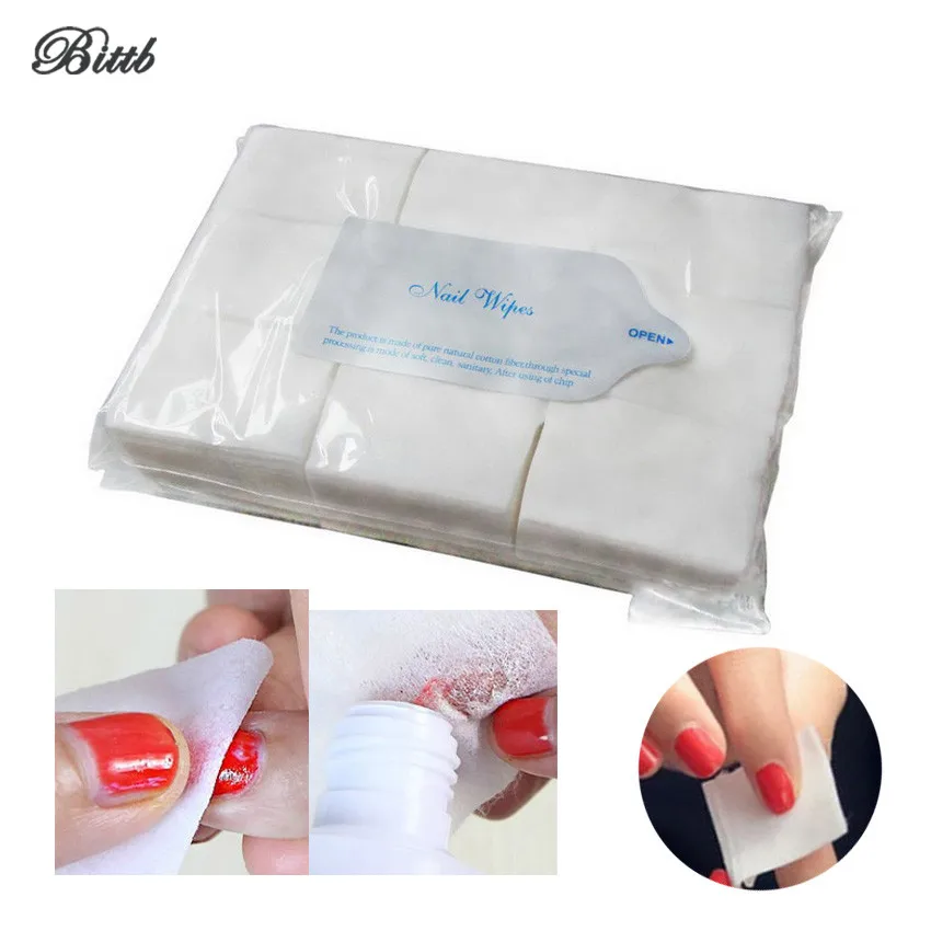 

900Pc/Pack Disposable Nail Cotton Wipes Nail Polish Remover Swab Wands Makeup Remover Towel Non-Woven Fabric Remover Paper