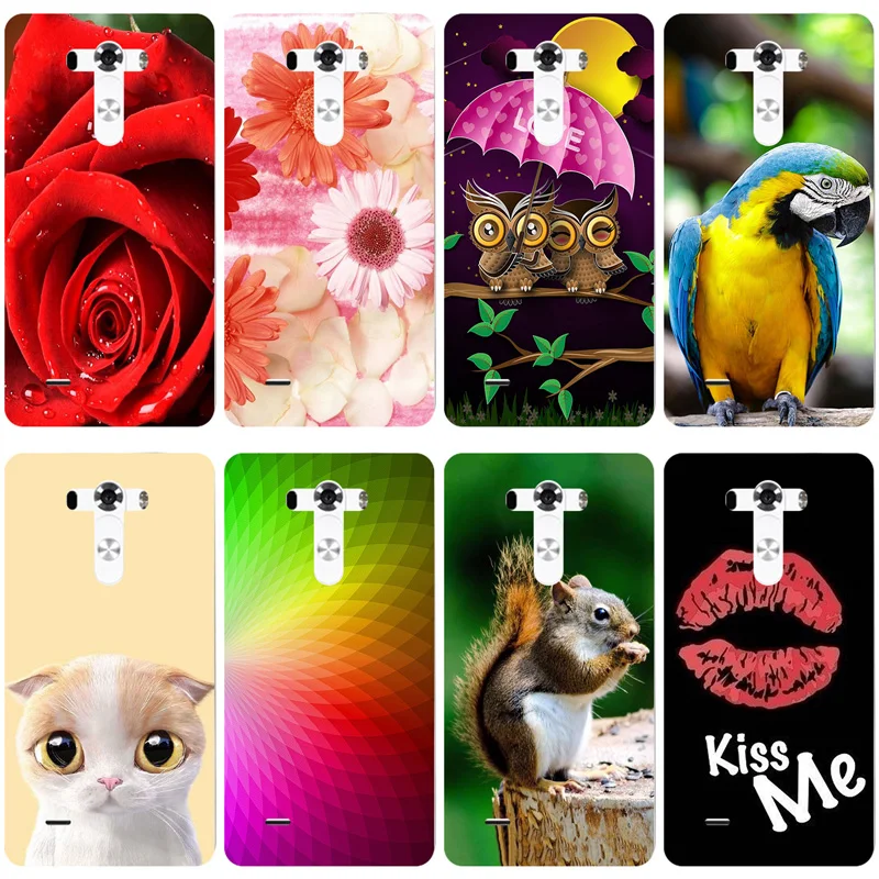 

Case For LG G3 Soft Silicone TPU Cool Design Patterned Cat Owl Animal Paint Phone Cover For LG G3 D855 D850 Cases Coque