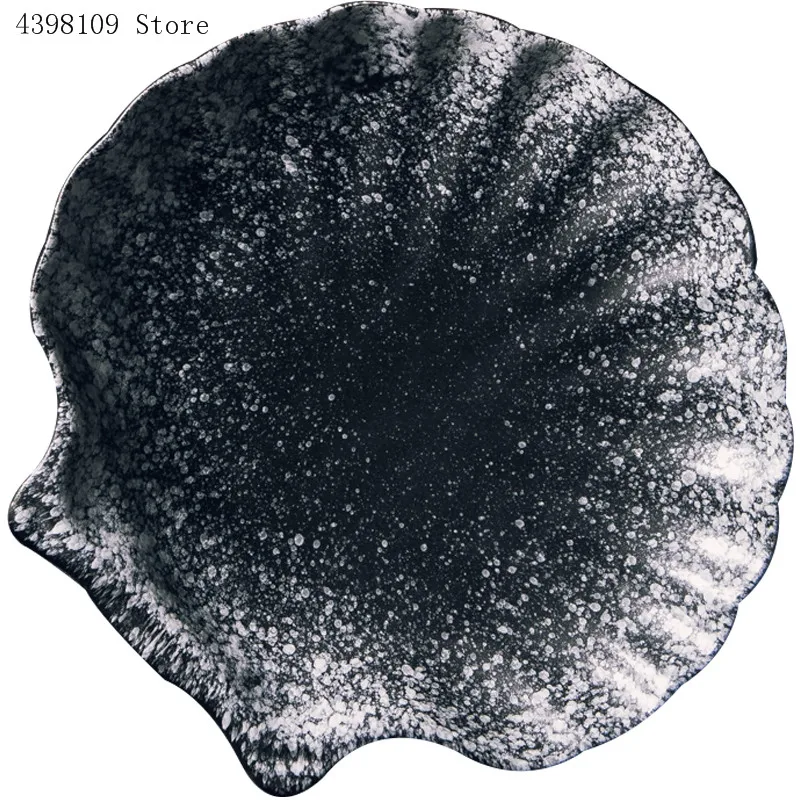 Креативная тарелка в форме раковины, простая японская необычная посуда, фарфоровая тарелка, кухонная керамическая тарелка 6,5 Дюймов
