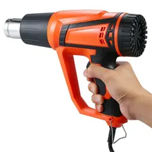 Электрический горячий Воздушный пистолет, тепловая пушка, набор инструментов, штепсельная вилка европейского стандарта, Переменная температура, усовершенствованная промышленная электрическая тепловая пушка