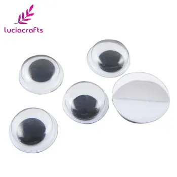 

Lucia crafts 5000pcs/bag 10mm Plastic Self-adhesive Wiggly Eyes For Toys Dolls DIY Scrapbook Accessories K0811