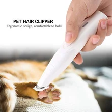 Питомец собака USB перезаряжаемая машинка для стрижки видимое электрическое количество щенок кошка лапы уши мини триммер для волос Pet электрическая бритва для ухода за шерстью
