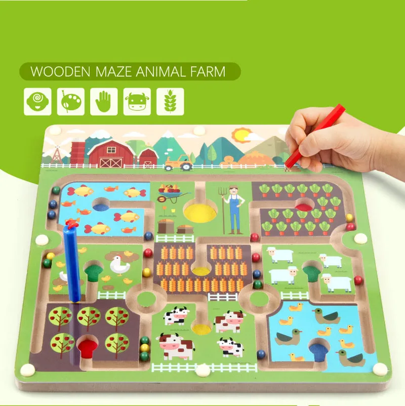 

Cognitive Ability Building Blocks Children Enlightenment Farm Maze Pen Type Children's Educational Toys Ceremony Product