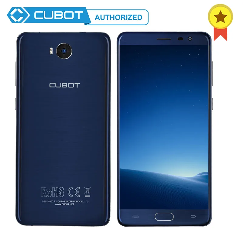 

Original Cubot A5 Android 8.0 Smartphone MT6753 Octa Core 5.5 Inch FHD Cell Phone 3GB RAM 32GB ROM 13MP Fingerprint Mobile Phone