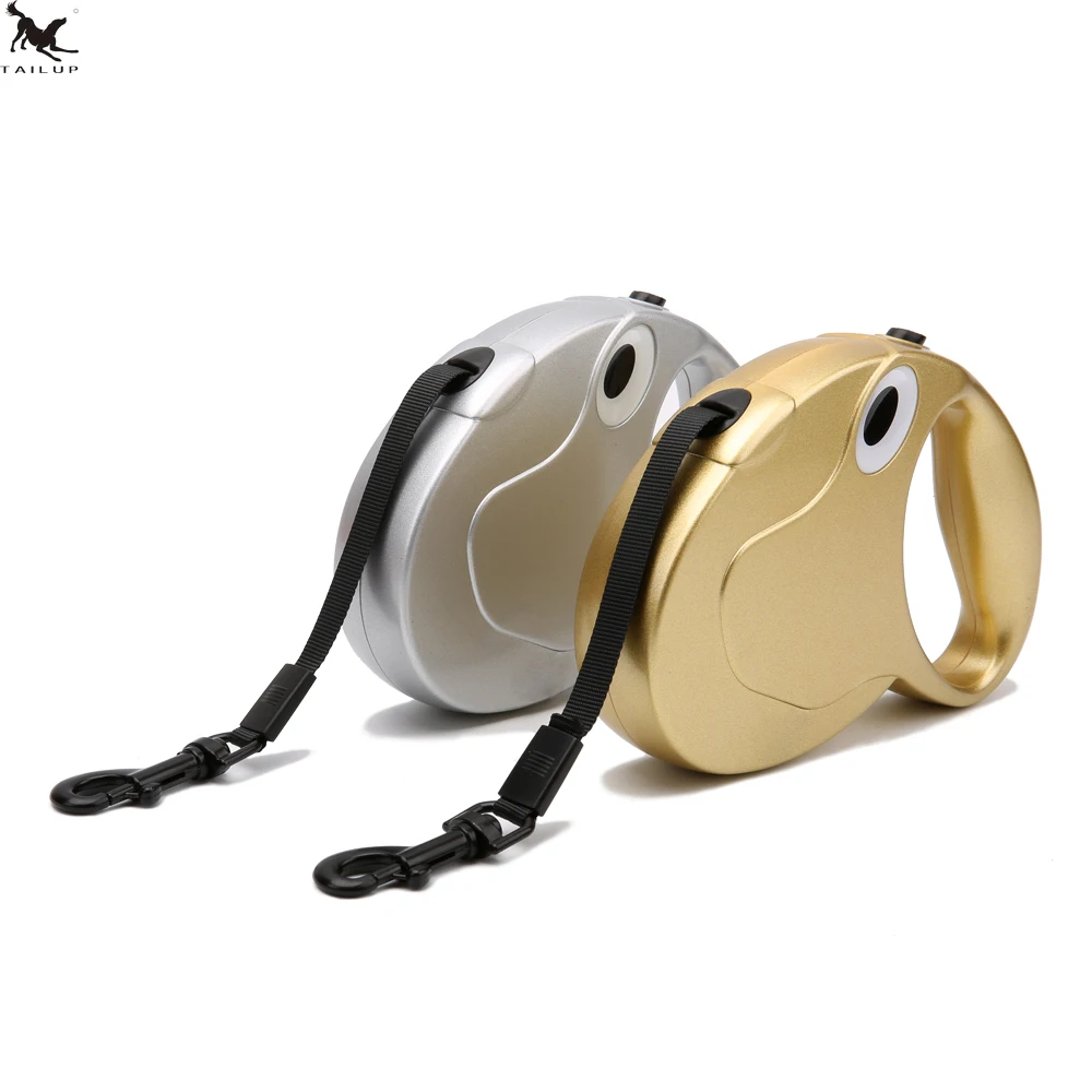 

TAILUP Pet Dog Leash Rope Retractable Leashes for Pet Dog Gold Silver Collar Harness Clothes Retractable Leash for Dogs CL113