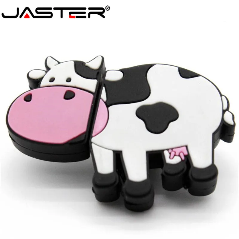 JASTER милый USB флеш-накопитель, Мини карта памяти из молочной коровы, USB флеш-накопитель, 4 ГБ, 8 ГБ, 16 ГБ, 32 ГБ, 64 ГБ, флешка, USB 2,0, свадебные подарки