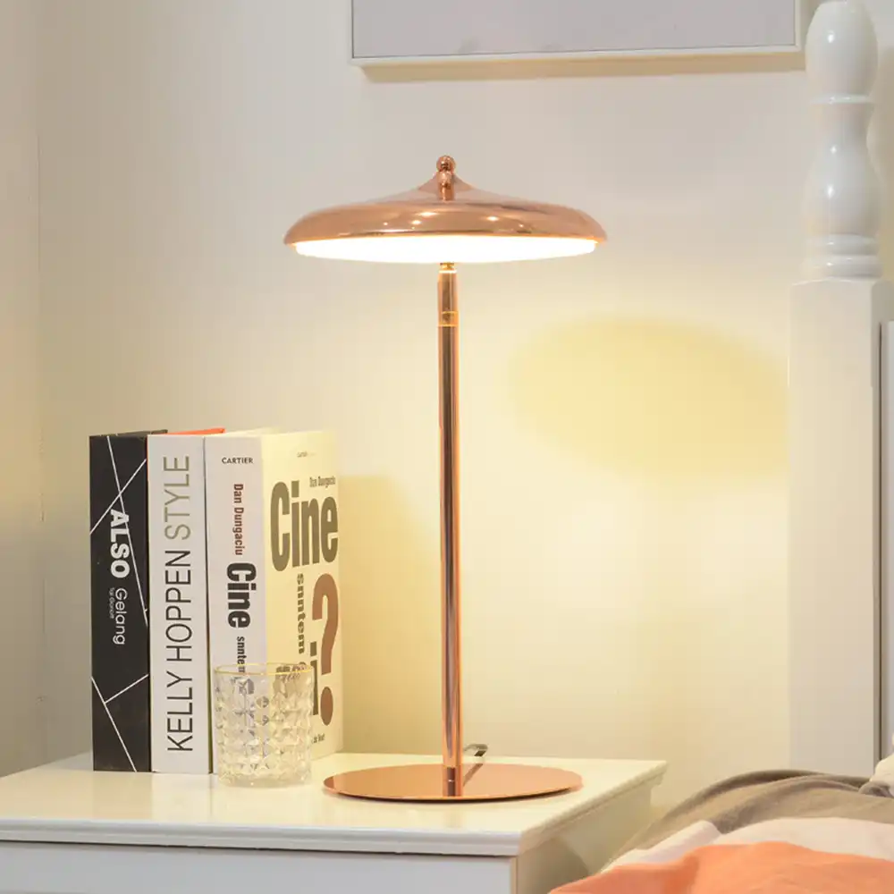 rose gold tall lamp
