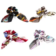 Женская большая заколка для волос цветная Геометрическая металлическая цепочка узоры конский хвост держатель подвеска из искусственного жемчуга бант резинки