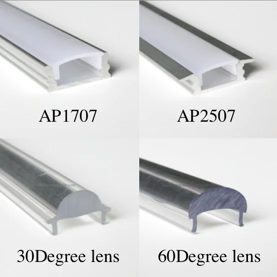 

60m (30pcs) a lot, 2m per piece, led aluminum profile AP1707 for 12mm wideness or below led strips