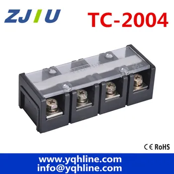 

Large current 600V 200A Double Rows 4P 4 Positions Covered Barrier Screw Terminal Block Copper TC-2004