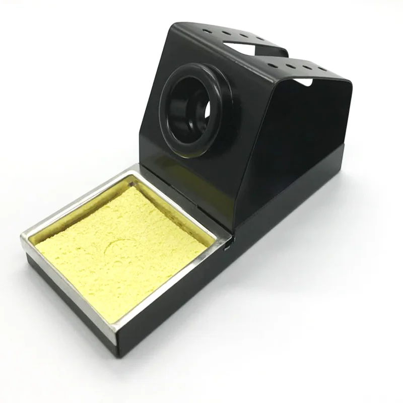 Metal Soldering Iron Stand Solder Base Welding Wire Holder with Sponge