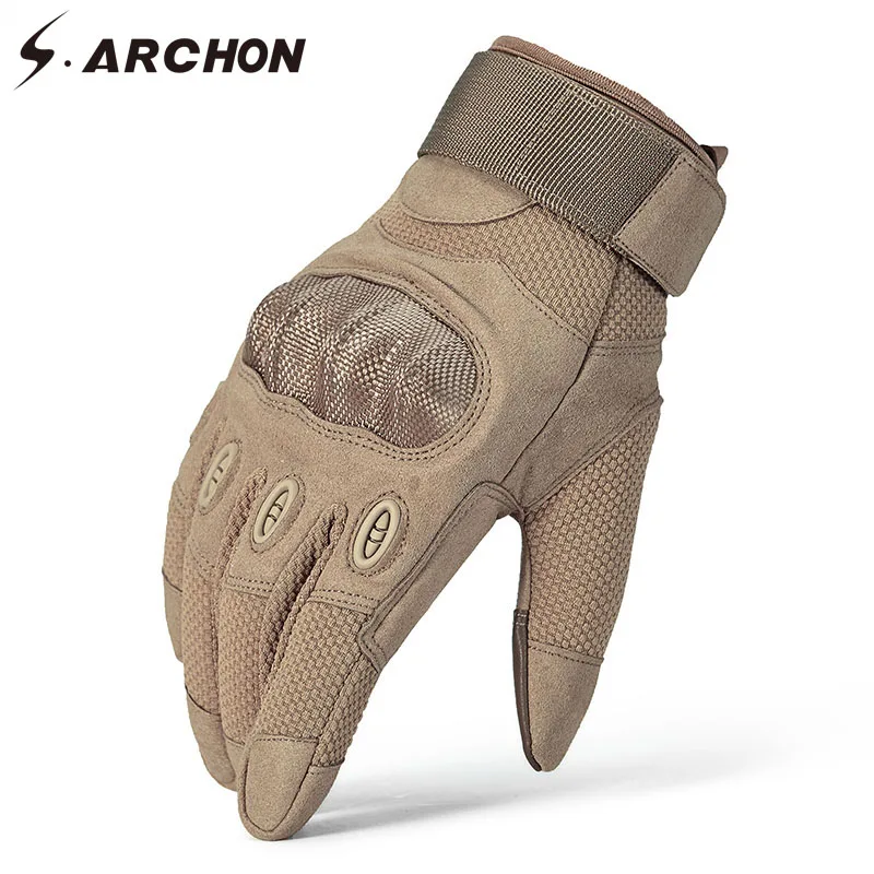S. ARCHON военные спецназ тактические перчатки мужские костяшки теплые стрельба боевые перчатки полная специальная сила палец страйкбол