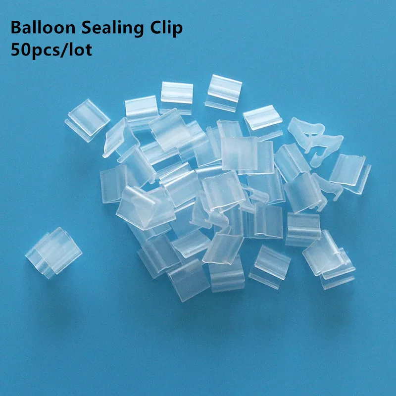 50Pcs seal clip 5 м/лот баллоны аксессуары полоска для воздушных шаров для свадьбы шарики ко дню рождения фон настенный Декор Аксессуары уплотнение шар точку приклейки и подставка для мяча - Цвет: 50Pcs seal clip