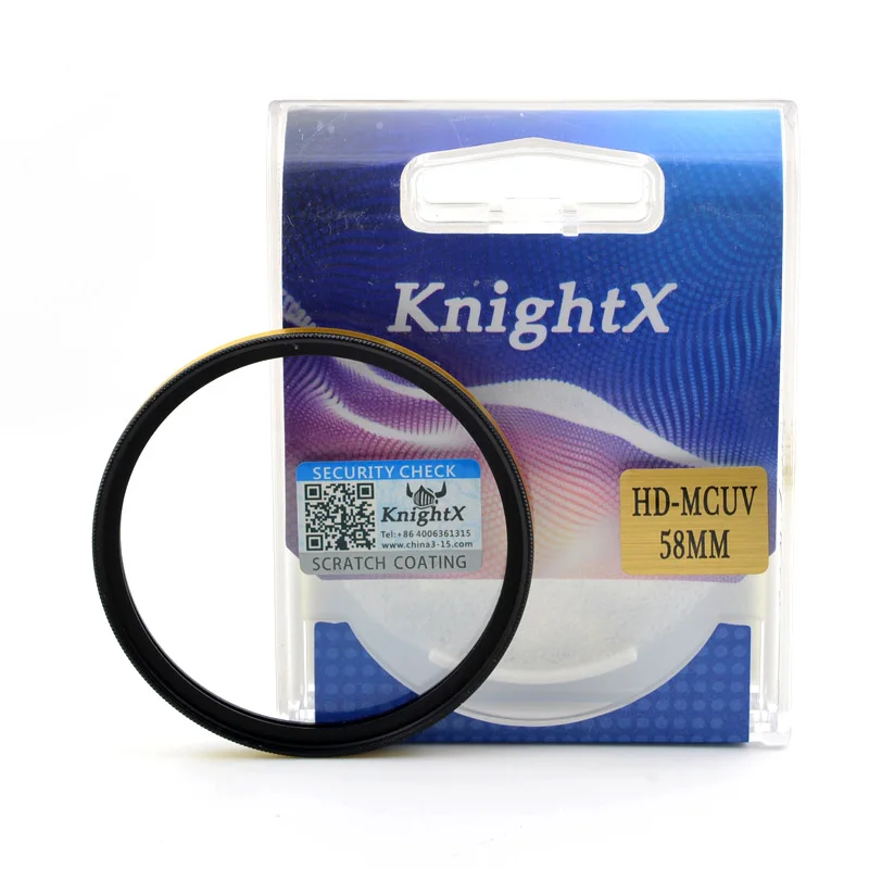KnightX HD MCUV УФ-фильтр объектива камеры 52 мм 58 мм 52 58 мм для canon nikon фото свет комплект аксессуары цифровая зеркальная камера золото
