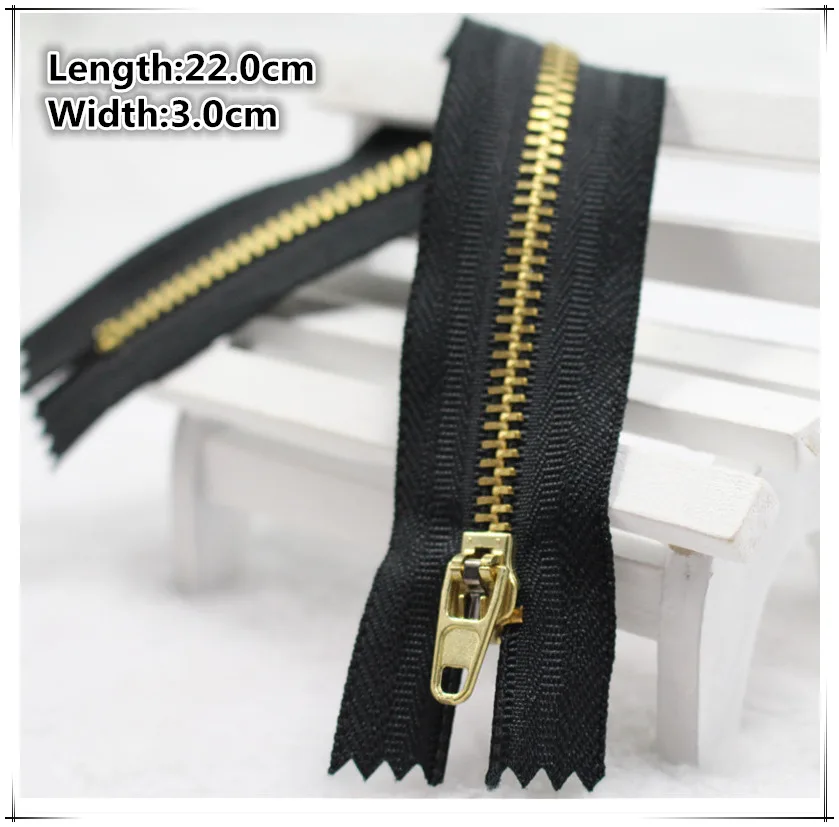 wholesale 22cm 3 20pcs/lot mix Metal Zipper for Sewing zip Garment Accessories Jeans Zippers