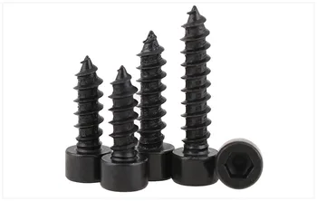 

1300pcs M5*16 M5x16 8.8 Grade Black Carbon Steel Audio Model Allen Head Inner Hex Hexagon Socket Self Tapping Screw