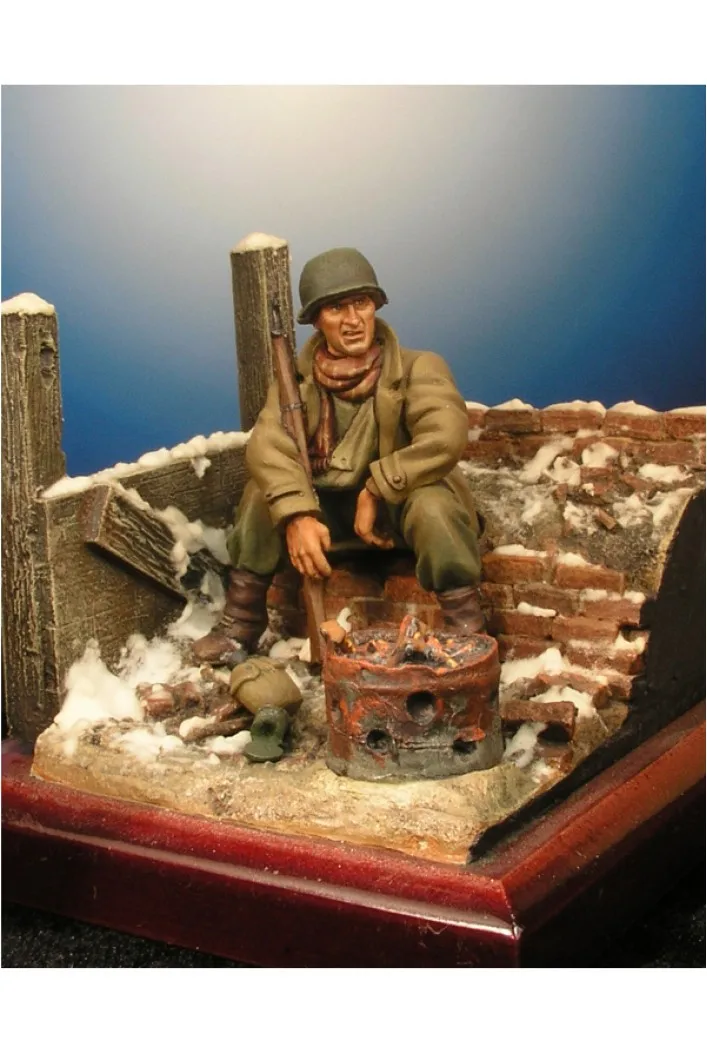 Неокрашенный набор 1/32 54 мм американский фигурка в стиле покоя 1944 исторических
