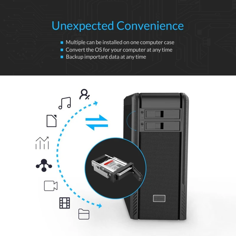  ORICO CD-ROM Space internal 3.5 inch SATA3.0 HDD Frame Mobile Rack Internal HDD Case Support UASP P
