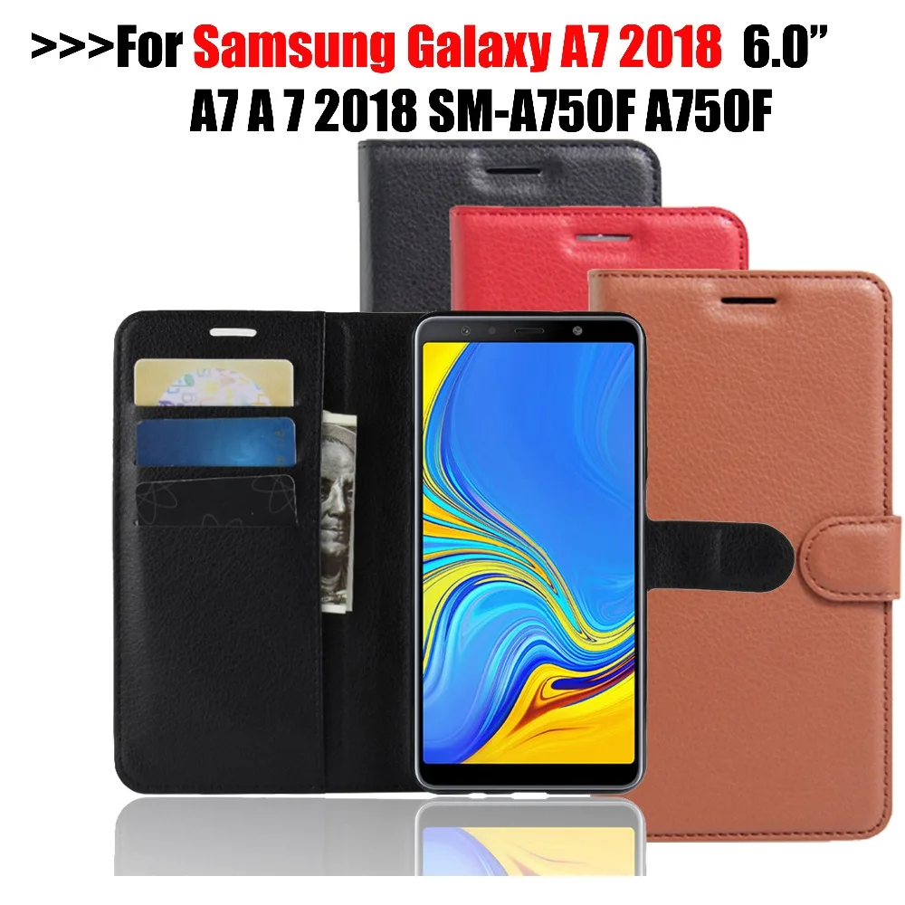 Case For Samsung A7 2018 2017 A720 2016 A710 PU Leather Back Cover Phone Galaxy SM-A750F A750F |