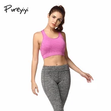 Женский Фитнес Йога бюстгальтер спортивный бюстгальтер с подкладкой, майки без рукавов с круглым вырезом спортивный бюстгальтер-топ Прямая спортивный бюстгальтер для тренажерного зала удобные пуш-ап