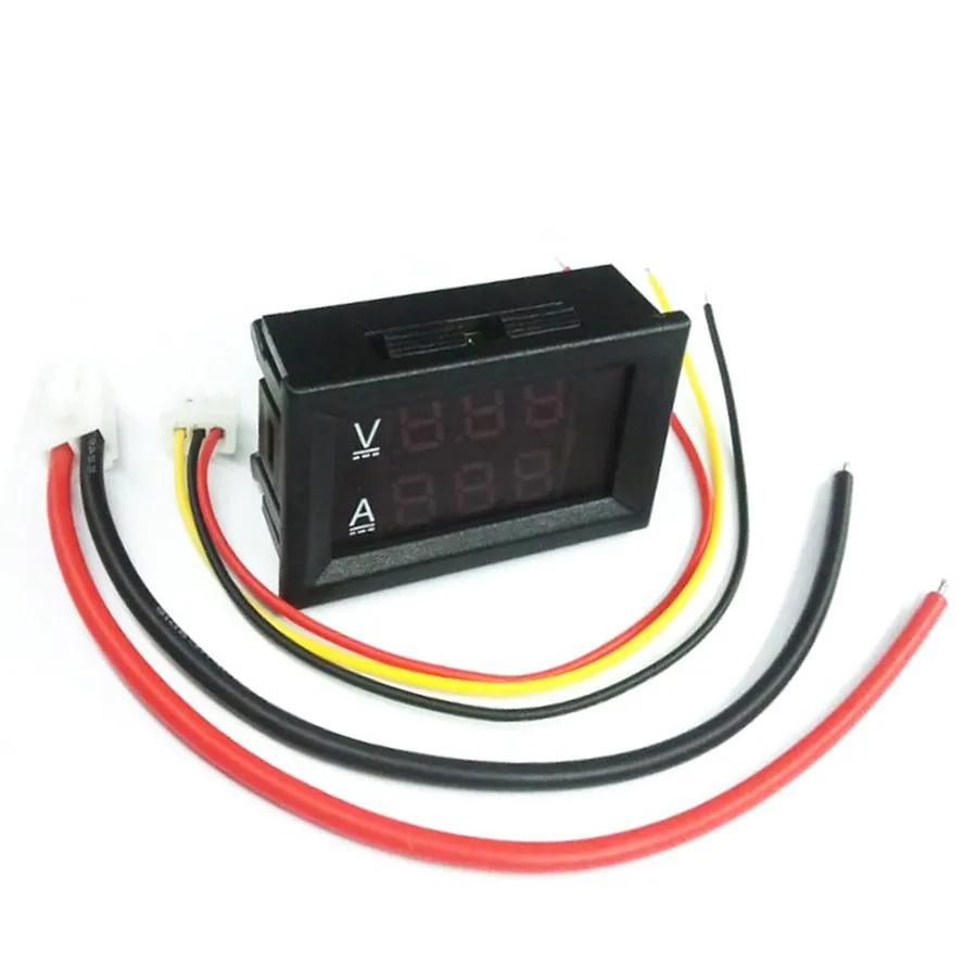 DSN VC288 DC 100V 10A Вольтметр Амперметр синий + красный используемый инструмент