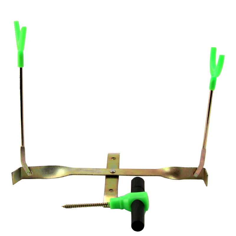 

Metal Ice Fishing Rod Bracket/Fixde Nail Portable Foldable Outdoor Holder Dual Head Adjustable Support Fishing Tackle Tools Kits