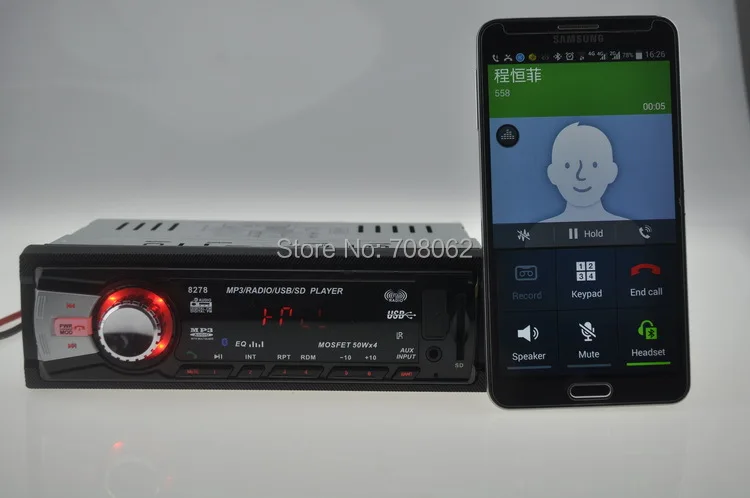 12V автомобиль радио bluetooth автомобиля Радио стерео проигрыватель Bluetooth телефона AUX-IN MP3 FM/USB/1 Din/Дистанционное Управление для iPhone/samsung