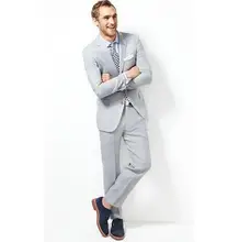 2016 Simple Men Beach Wedding Linen Suits Custom Made 2 Pieces Tuxedos Groomsman Bridegroom Wear Best Man Suit Jacket+Pants