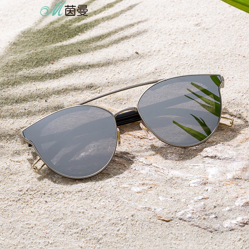 INMAN 2019 New Arrival Metal Frame Polarized  Women Cool Sun glasses All Matched Transparent Lens Sunglasses